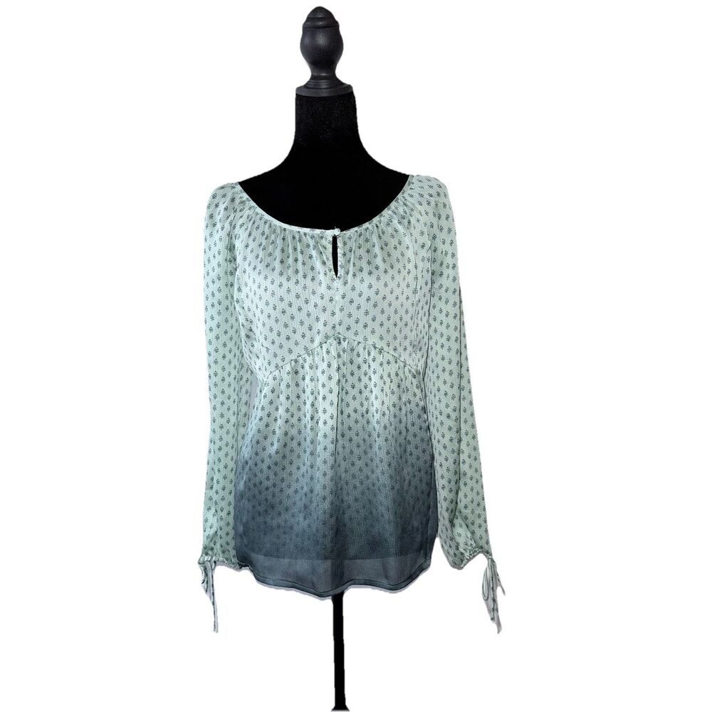 Princess Vera Wang Peasant Women’s Top Size XS Ombre Scarf Print Pullover
